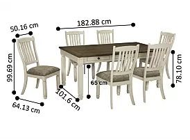 Watsonia Rectangular Dining Table Set with 6 Chairs