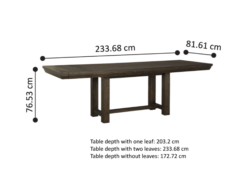 Mayona Wooden Rectangular Extendable Dining Table 