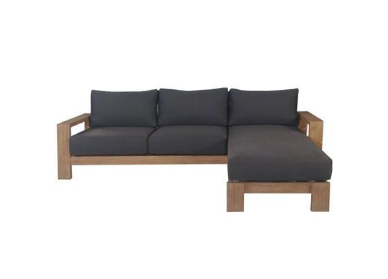 3 Seater Outdoor Sofa with Chaise in Fabric - Bow
