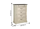 Watsonia Wooden Chest of Drawer with 5 Drawers