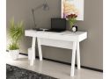 White Wooden Home Office Writing Desk 120cm with 2 drawers - Jeir