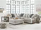 Kenedy 6 Seater Modular Fabric Lounge Suite with Chaise