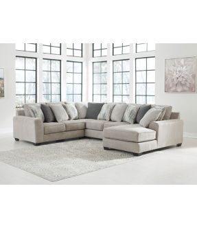 Kenedy 6 Seater Modular Fabric Lounge Suite with Chaise