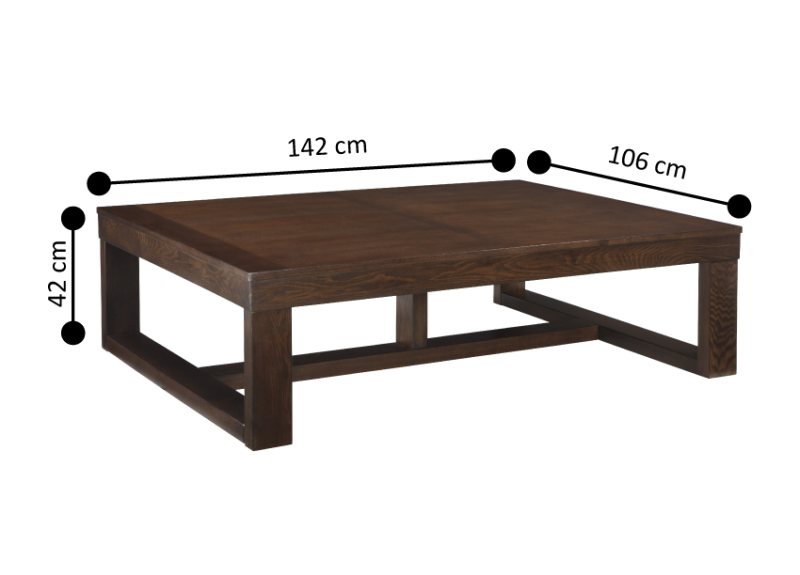 Aldoga Rectangular Wooden Coffee Table 