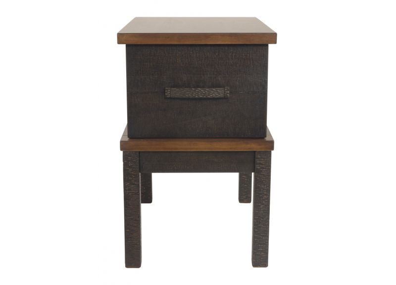 Kanban Wooden Square Side Table with 1 Drawer