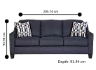 Baromi Fabric 3 Seater Sofa with Nail head