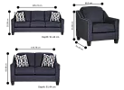 Baromi Fabric Lounge Suite Set (Armchair + 2 Seater + 3 Seater)