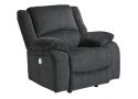 Nalpa 1 seater American Made Manual Recliner Fabric Armchair with Rocking Motion - Black