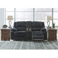 One Touch Adjustable Electric Recliner Fabric Loveseat with Console - Nalpa