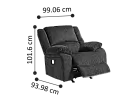 Nalpa 1 seater American Made Power Recliner Fabric Armchair with Rocking Motion