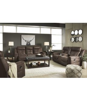 Nathan Faux Leather Reclining Lounge Sofa Set ( Armchair + 2 Seater + 3 Seater)