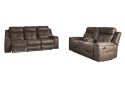 Nathan Faux Leather 2 Seater Recliner with Console