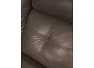 Nathan Faux Leather 3 Seater Manual Recliner in Dark Brown