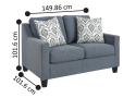 Para Fabric 2 Seater Sofa 