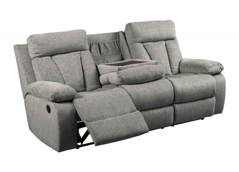 Tansey 2 Seater Fabric Electric Reclining Sofa with Console