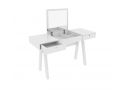 White Vanity Dressing Table with Mirror and 2 Drawers - Uduc