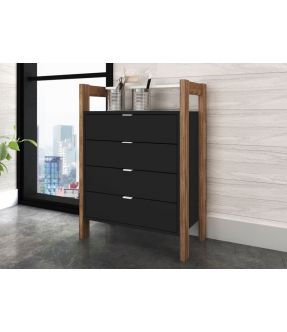 Wooden Accent Cabinet with Drawers - Calga