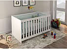 White Wooden 133cm Baby Cot/Bed - Olary