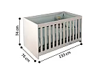 White Wooden 133cm Baby Cot/Bed - Olary