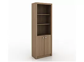 Brown Wooden Bookcase 171cm Height with 3 Shelves - Raven