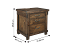 Taylor Wooden Nightstand with 3 Drawers