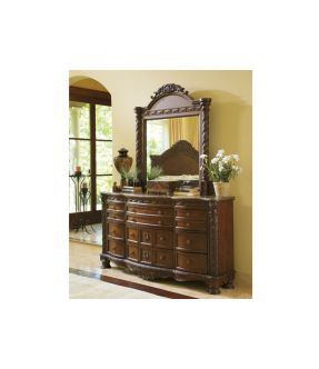 Hobsons Wooden Dresser with 9 Drawers and Mirror