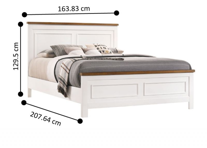 Merri 2 Tone Wooden Queen Bed 