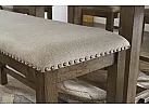 Starling Fabric Upholstered Dining Bench with Foot Bar