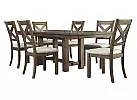 Starling Rectangular Extendable (4 to 8 Seaters) Dining Table Set with 6 Dining Chair