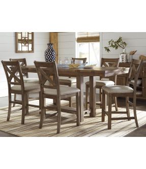 Starling Rectangular Dining Table Set with 6 Bar Chair