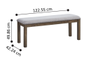 Starling Fabric Upholstered Dining Bench
