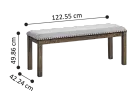 Starling Fabric Upholstered Dining Bench