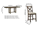 Starling Rectangular Extendable (4 to 8 Seaters) Counter Table Set with 6 Bar Chairs