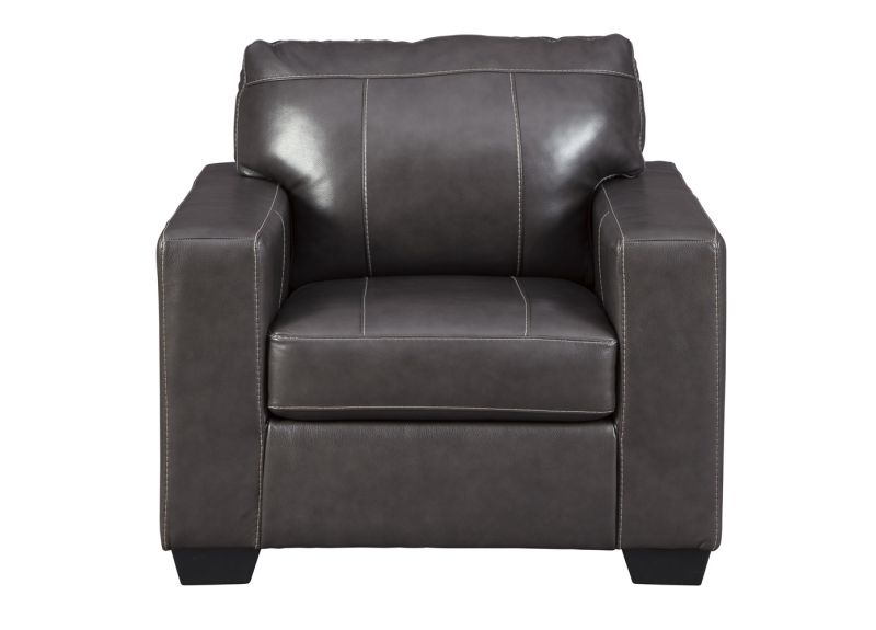 Genuine Leather Armchair Grey Sofa - Coburg
