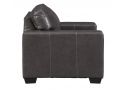 Genuine Leather Armchair Grey Sofa - Coburg