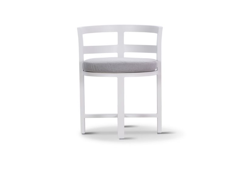 Oval Aluminium White Outdoor Table with 2 Chairs - Lambeth