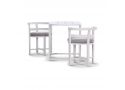 Lambeth White Oval Aluminium Outdoor Dining Table with 2 Chairs