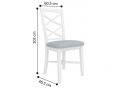 Fabric Upholstered Wooden White Dining Chairs - Bickley