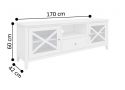 White Entertainment Unit for 75 inch TV - Bickley