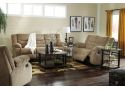 Yonkers Beige 3 Seater Fabric Reclining Sofa