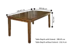 Natasia Wooden Rectangular Dining Room Extendable (4 to 6 Seaters) Table