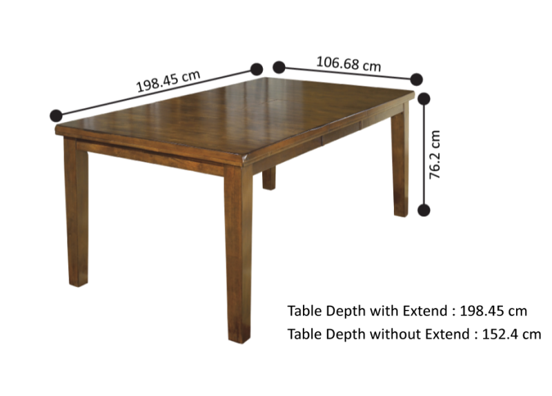 Natasia Wooden Rectangular Dining Room Extension Table