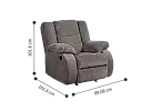 Yonkers Fabric Rocker Reclining Armchair