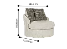 Wilsons Fabric Swivel Accent Chair Armchair