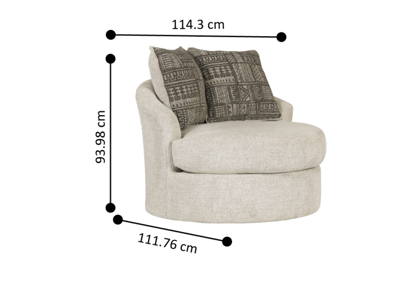 Wilsons Fabric Swivel Accent Chair Armchair