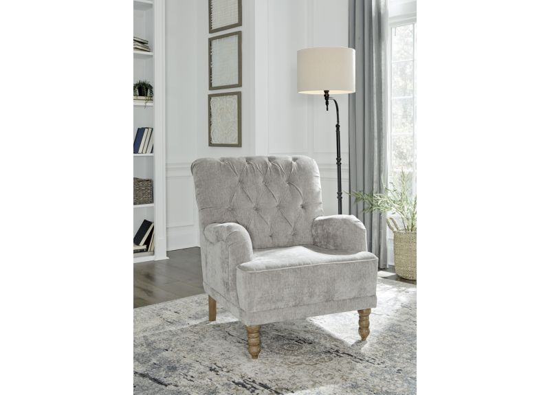 River Fabric Accent Chair with Diamond Tufted Back 