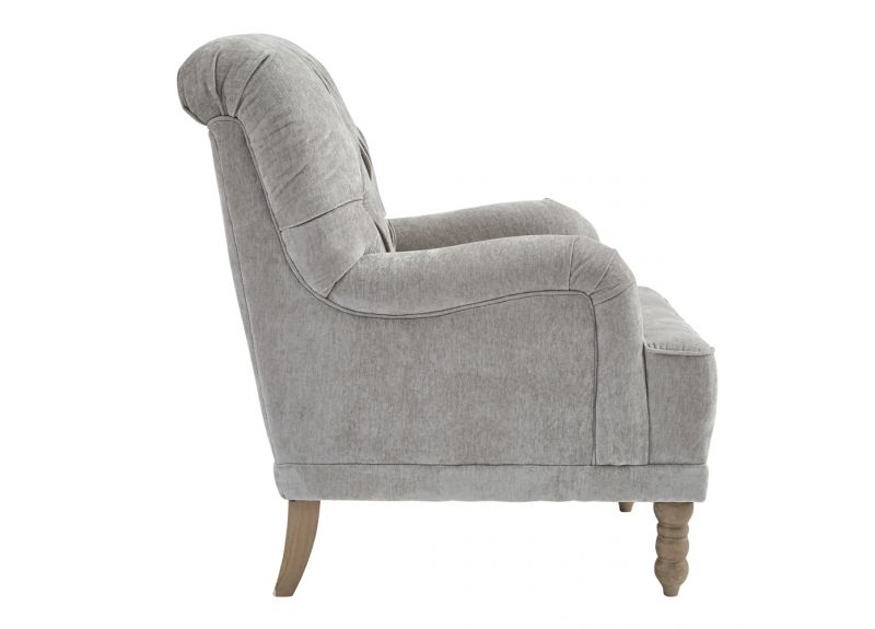River Fabric Accent Chair with Diamond Tufted Back 