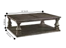 Wilsons Rectangular Wooden Coffee Table with Shelf