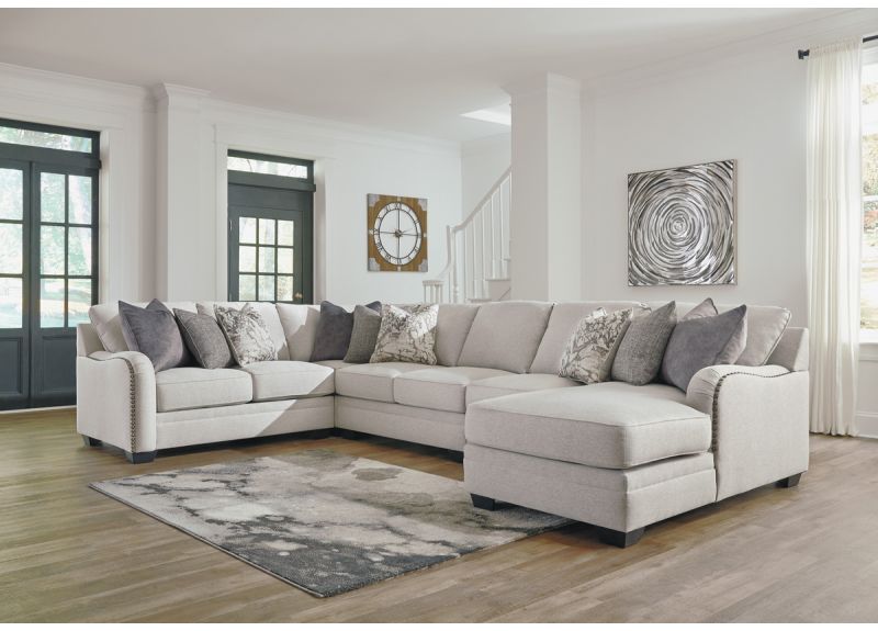 Washington 7 Seater Modular Fabric Sofa with Chaise - Floor Stock