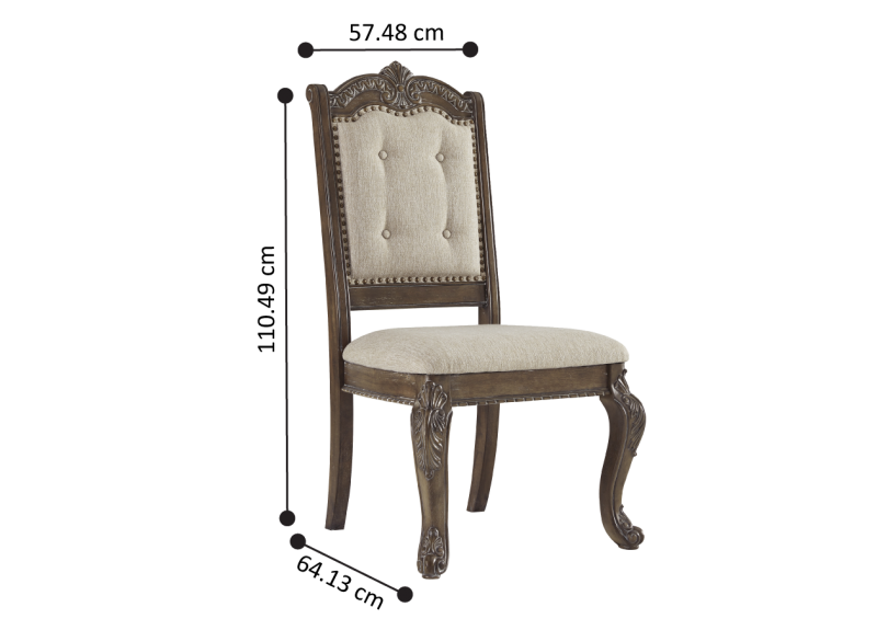 Uki Fabric Upholstered Wooden Dining Chair
